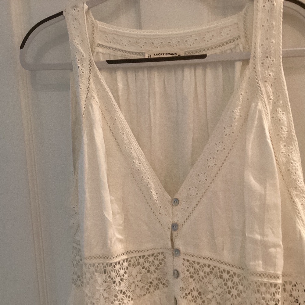 Lucky Brand NEW with tags ivory Maxi dress